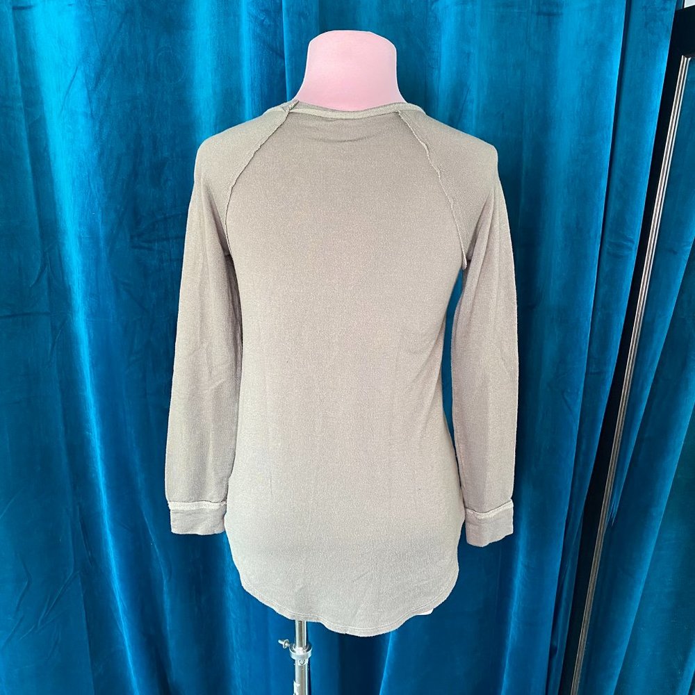 Knox Rose Green Embroidered Floral Long Sleeve Top Olive - Picture 7 of 7